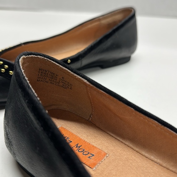 Miz Mooz Whitney Ballet Flat Shoes Studded Leather Pointed Toe Black Size 6 - Picture 8 of 9